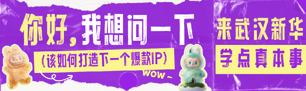 Labubu火遍全球，想要打造下個爆火IP嗎？來武漢新華學點真本事！